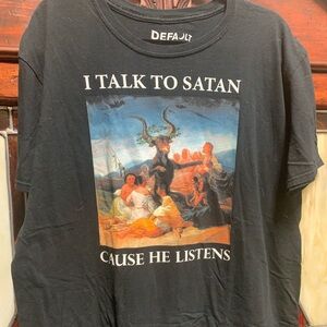 Satan Default Black Graphic T-Shirt